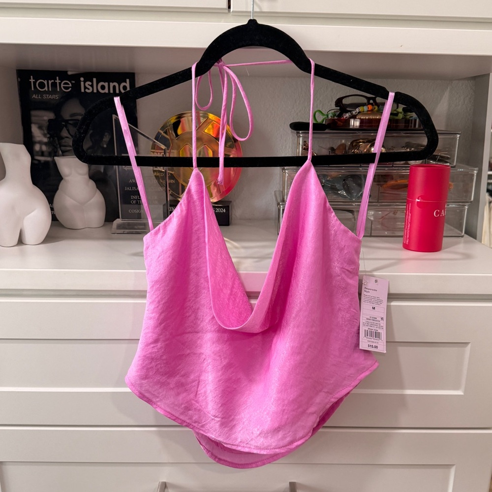 Target Vibrant Purple Satin Cami Top